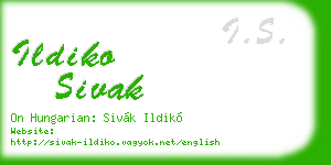 ildiko sivak business card
